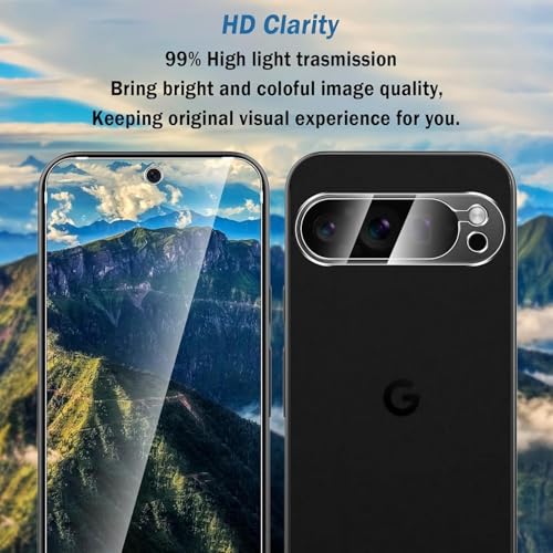 Image of Uyiton SHILD (Pack of 2) Tempered Glass Screen Protector for Google Pixel 9 / Pixel 9 Pro (6.3-inch) | 9H Hardness | 100% Fingerprint Unlock | HD Clarity | Easy Installation | Scratch Resistant