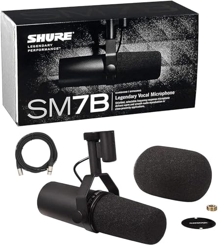 Shure SM7B Dynamic Vocal Microphone for Streaming, Podcast, & Recording with 20ft XLR Cable - Image 3