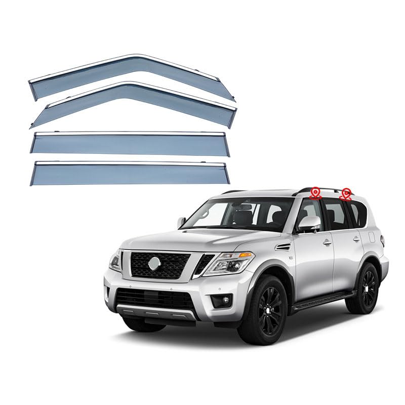 Deflectores de aire Nissan Armada Y62 evita ventanas empañadas por lluvia