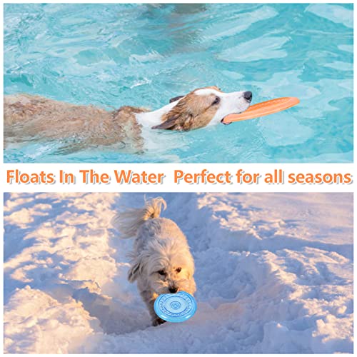 Tipatyard 5 Pack Rubber Dog Flying Disc Puppy Flyer Toy For Small Medium Dogs Puppy Toys(M) #TOP5