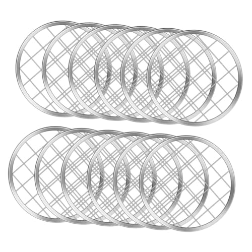 NAMOARLY 12pcs Metal Pen Holder Grid for Mason Jar Floral Vase Grid Wedding Party Accessory