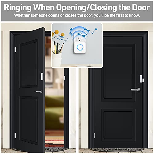 image for Door Chime, Satisure Wireless Door Open Contact Sensor Alarm Chime wit