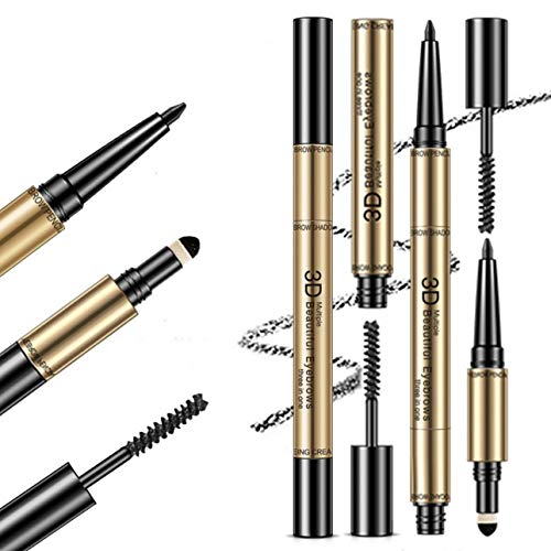 BIOAQUA Waterproof Sweat 3D Multiple Stereo Eyebrows Pencil Natural Dazzling Beauty 3 Color (#B011 BLACK)