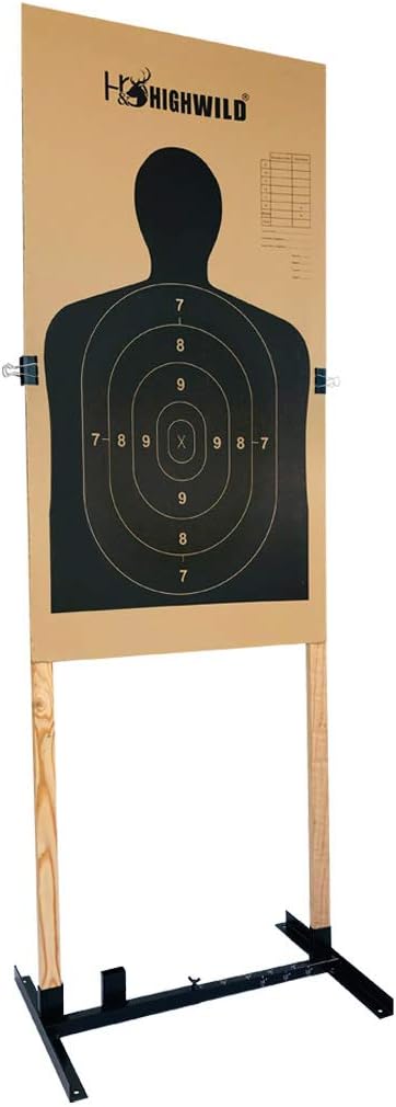 Highwild Adjustable Target Stand Base for Paper Shooting Targets Cardboard Silhouette - H Shape - USPSA/IPSC - IDPA Practice - Upgraded Version (1 Pack) : Sports & Outdoors