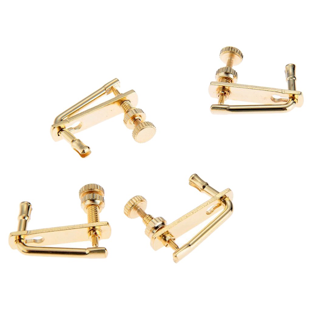 4 Pieces Copper Violin Fine Tuners Adjusters for 4/4 Violin Fiddle Accessories-image-44