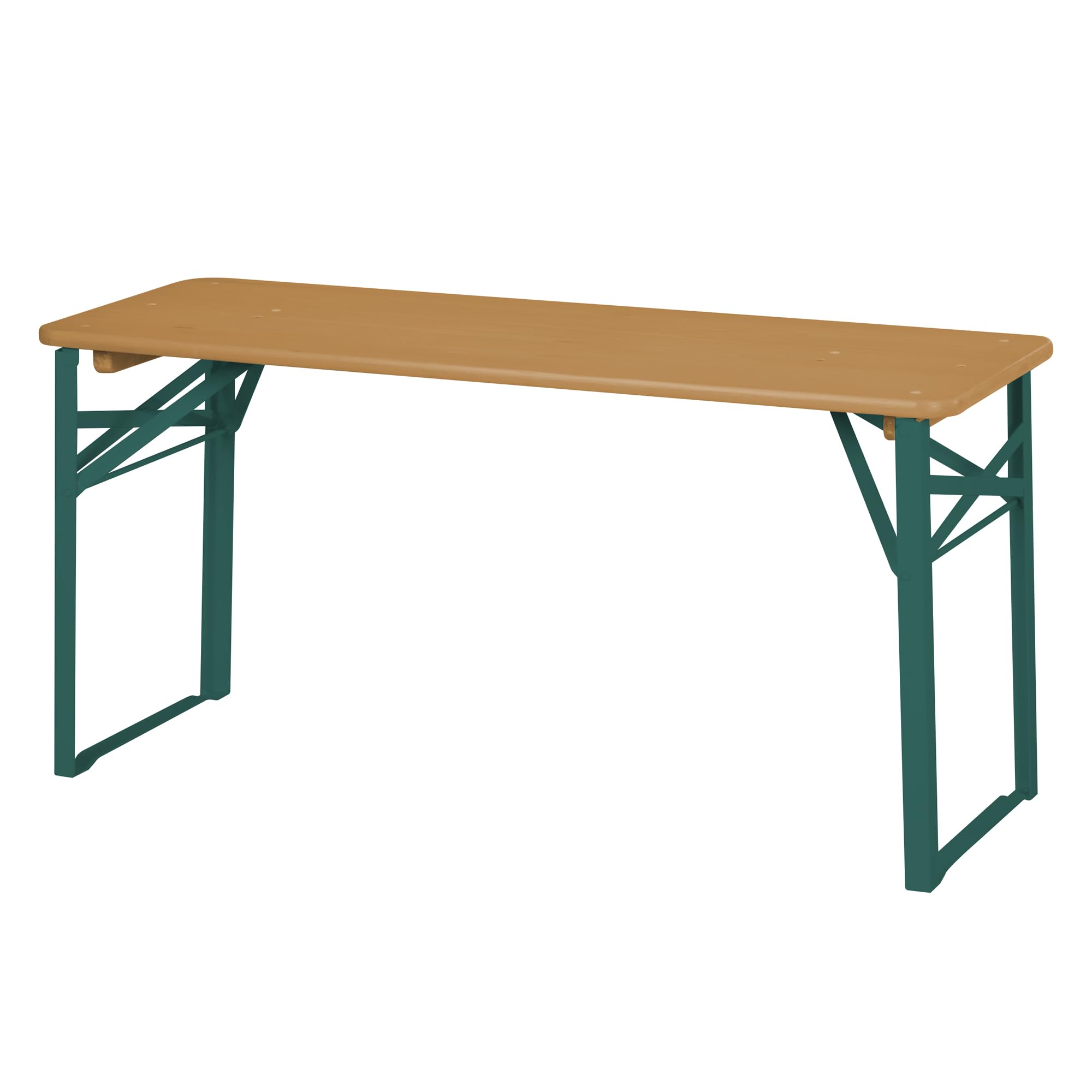 roba Set Tavolo + 2 Panche con Schienale per Bambini - per Giardino, Terrazzo, Aria Aperta - Pieghevole - Salvaspazio - con Angoli Arrotondati - da 24 Mesi - Legno Laccato in Teak