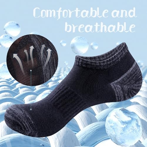 Bamboo Viscose Ankle Socks For Men, Breathable Anti-Odor Casual Everyday Athletic Running Low Cut Socks4