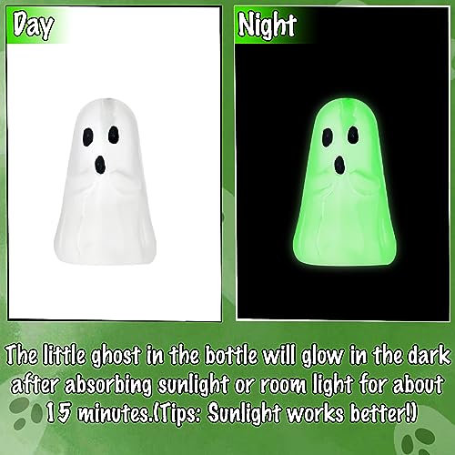 6 Packs Halloween Ghost Necklace Glow in the Dark Adopt a Ghost Necklace Spooky Charm Pendant Necklace Halloween Jewelry Accessories Holiday Party Gifts for Women and Men Party Supplies4