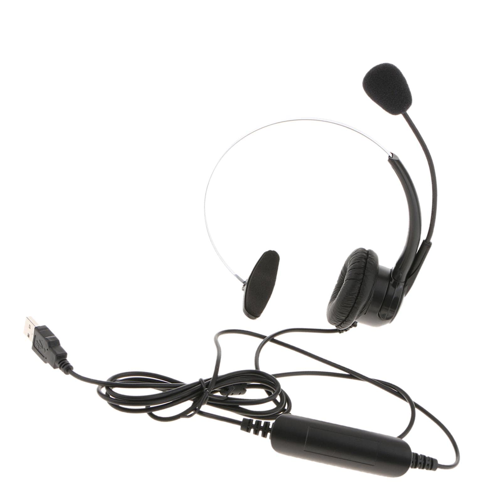 USB Headset Call Center Noise Cancelling Corded Monaural Headset Headphone with Mic Microphone Volume Control and Mute Switch for Chat Webinar | Radio Communication | Headsets & Earpieces-image-45