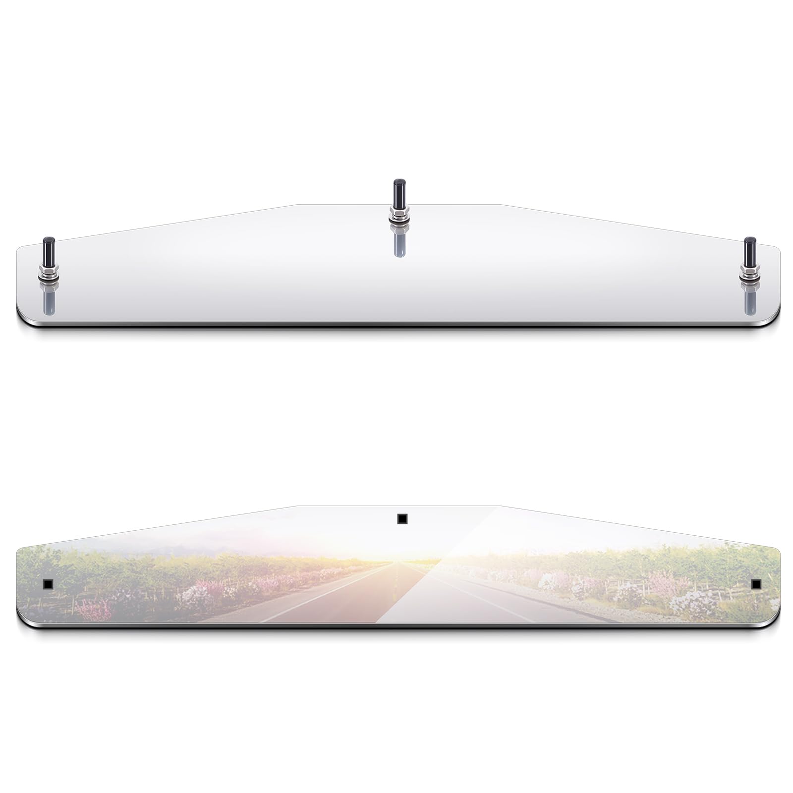 MorningRo 2 Pcs 4" x 24" Silver Mud Flap Weights - mud flaps and splash guards | Mubboo