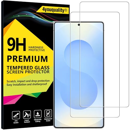 4youquality Tempered Glass Screen Protector for Samsung Galaxy S25 Ultra 2-Pack [LifetimeWarranty][Impact-Resistant][Anti-Shatter][Anti-Scratch]