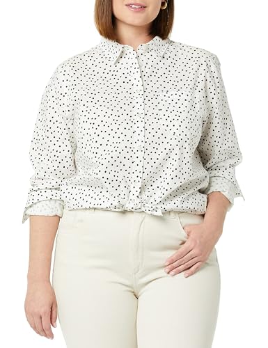 Image of Amazon Essentials Women's Regular-Fit Long-Sleeve Button-Down Cotton Poplin Shirt, Business Casual