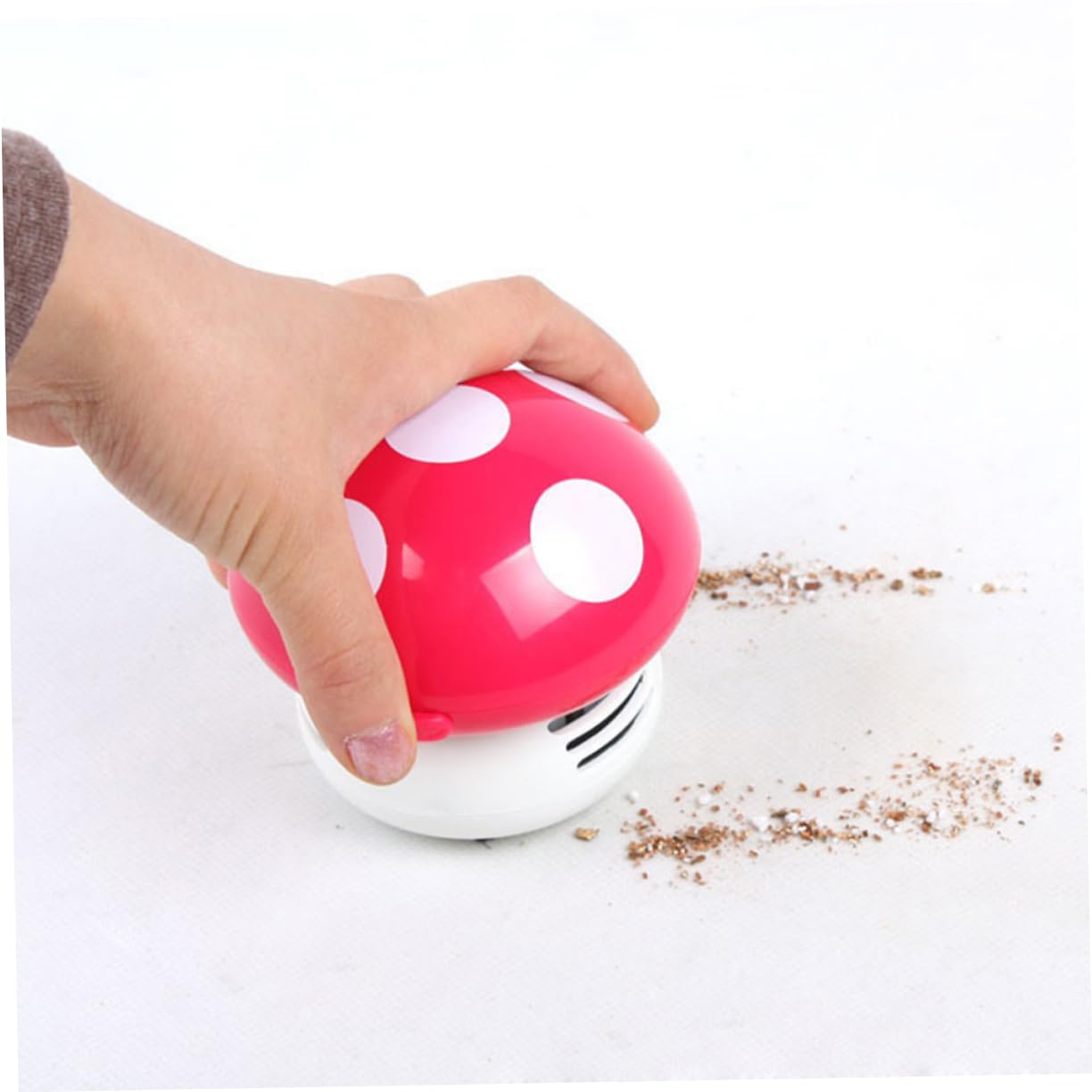 PRETYZOOM 3pezzi Mini Aspirapolvere Portatile Ricaricabile Usb Per Scrivania Pulitore e Silenzioso e Rosa