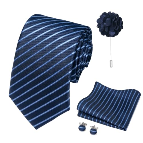 Image of joy alice 70 Colors Ties Set Men Mixed Color Necktie Handkerchief Cufflinks Brooch 3.15 Formal