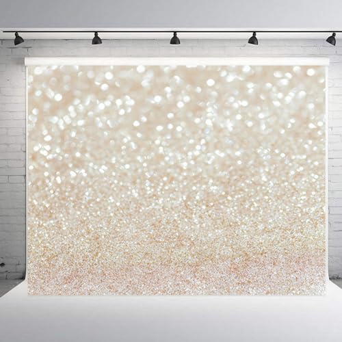 sourcing map Sequin Glitter Backdrop (180cm x 125cm) - Light Gold Spot Backdrop Light Spots Background Wedding Photography Banner for Birthday/Party/Decoration/Photoshoot/Photo Studio Props