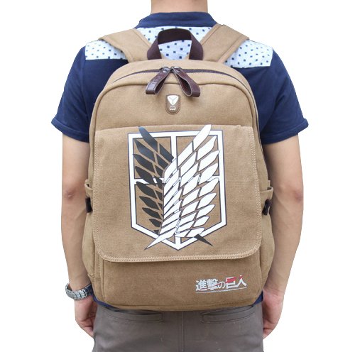 NuoYa002 Attack on Titan Shingeki no Kyojin Anime Cosplay mochila escolar