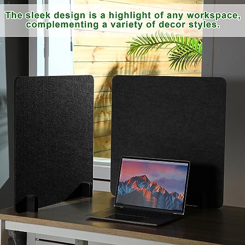 Kisston 6 Pack Acoustic Desk Divider Desk Partition 24 x 24" Stand Up Freestanding Desk Privacy Panel Noise and Visual Distractions Reducing Table Divider for Student Reception Area Office(Dark Gray) by Kisston - Image 5