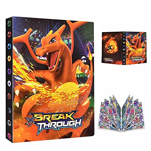 Egmelos Sammelalbum für Pokémon Karten, Sammelkarten Album, Schön Bedrucktes Karten Album, 30 Seiten, kann bis zu 240 Karten Aufnehmen, Tolles Geschenk für Weihnachten, Geburtstagsfeiern Cover
