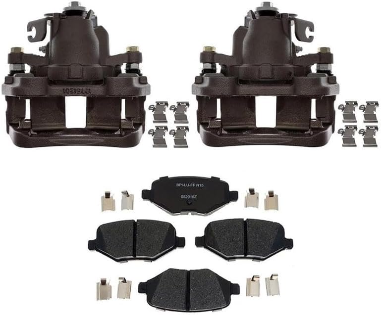 4Pcs Rear Automotive Replacement Brake Calipers With Pads Left and Right for Explorer 2013-2018 for Flex 2013-2018 for Taurus 2013-2018 for Lincoln MKS 2013-2016 for Lincoln MKT 2014-2018