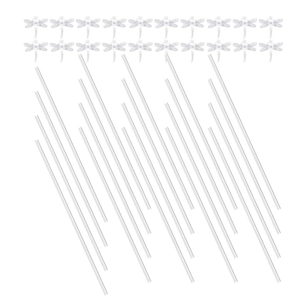Yardwe Bastoncini Per Piante in Acrilico 20 Set Picchetti Da Giardino Per Orchidee Picchetti Di Supporto Per Piante Resistenti Alle Intemperie