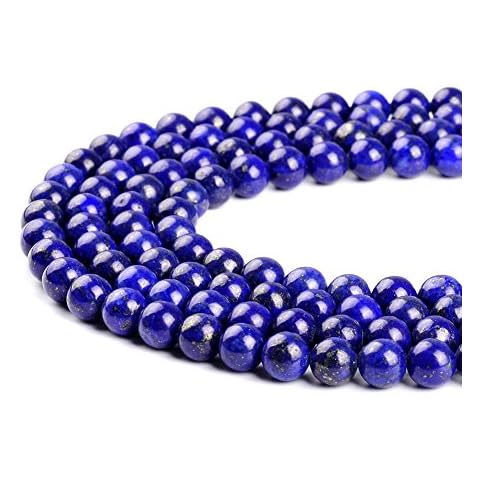 AAA Natural Deep Blue Lapis Lazuli Gemstone Gem Round Loose Beads 2MM 3MM 4MM 6MM 8MM 10MM 12MM (10MM) Cover