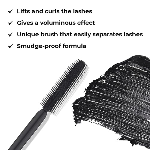 Image of Lamel- 3D Effect Mascara- Black | Lifts and curls the lashes | Gives a voluminous effect |Unique brush that easily separates lashes |Smudge-proof formula |10ml (Pack of 2)