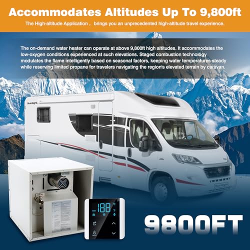 Image of 65,000 BTU RV Tankless Water Heater without Door with Digital User Control Panel, DC 12V ，Freeze Protection,High Altitude Available Compatible with All RVs On Demand Instant Hot Water Heater