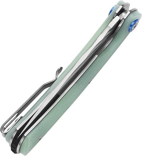 Miniatura 6 de Sitivien ST144 - Cuchillo plegable, hoja de acero 14C28N, cuchillo de bolsillo con mango G10 para acampar EDC al aire libre, supervivencia,