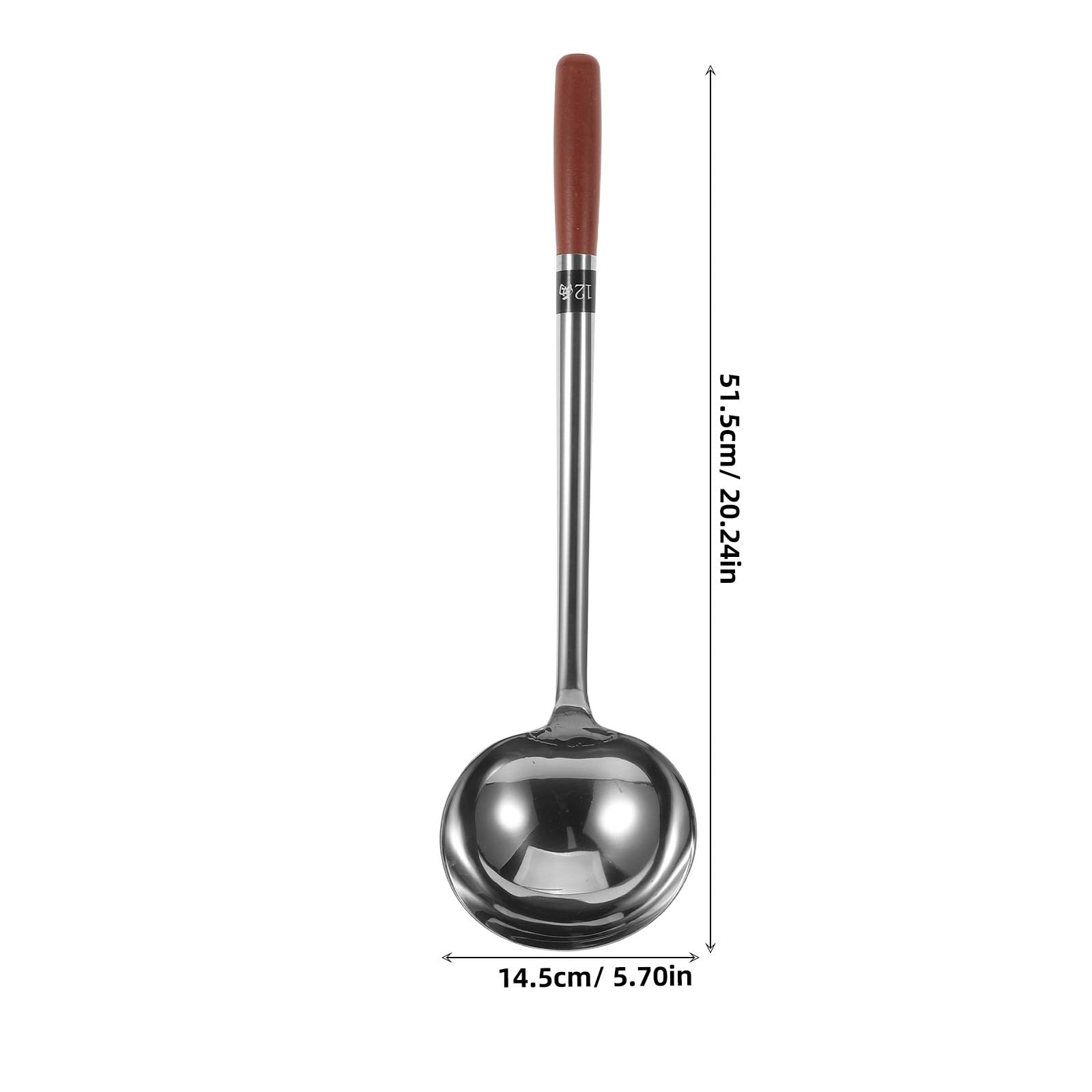 Cuchara Grande de Acero Inoxidable para Cocinar con Mango Ergonómico Cucharón Resistente para Servir Sopas Salsas y Salteados Utensilio Seguro y Fácil de Limpiar para Cocina