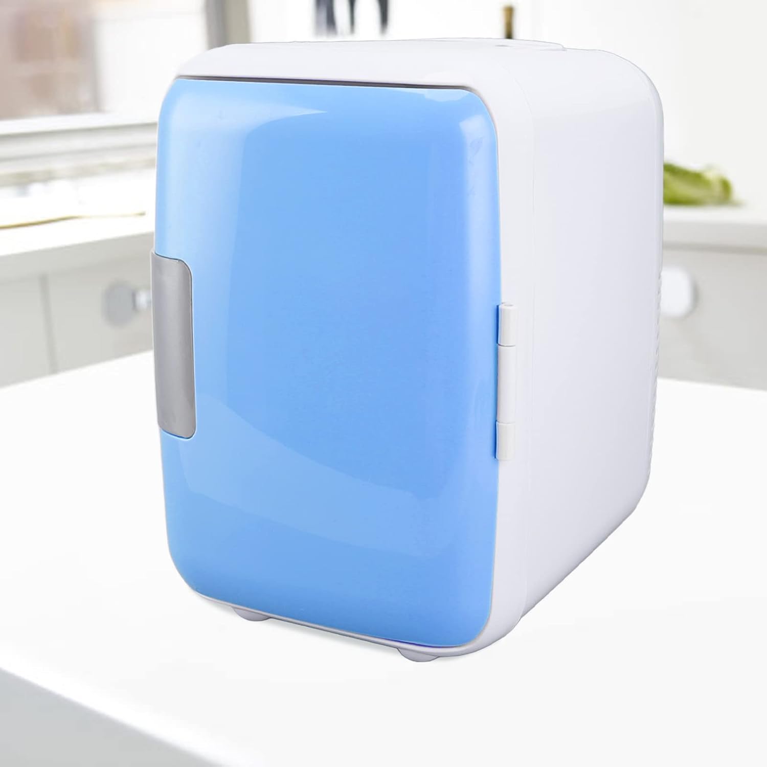 Car Fridge - Portable 12V Mini Electric Cooler with Heating, 4L Capacity, Blue
