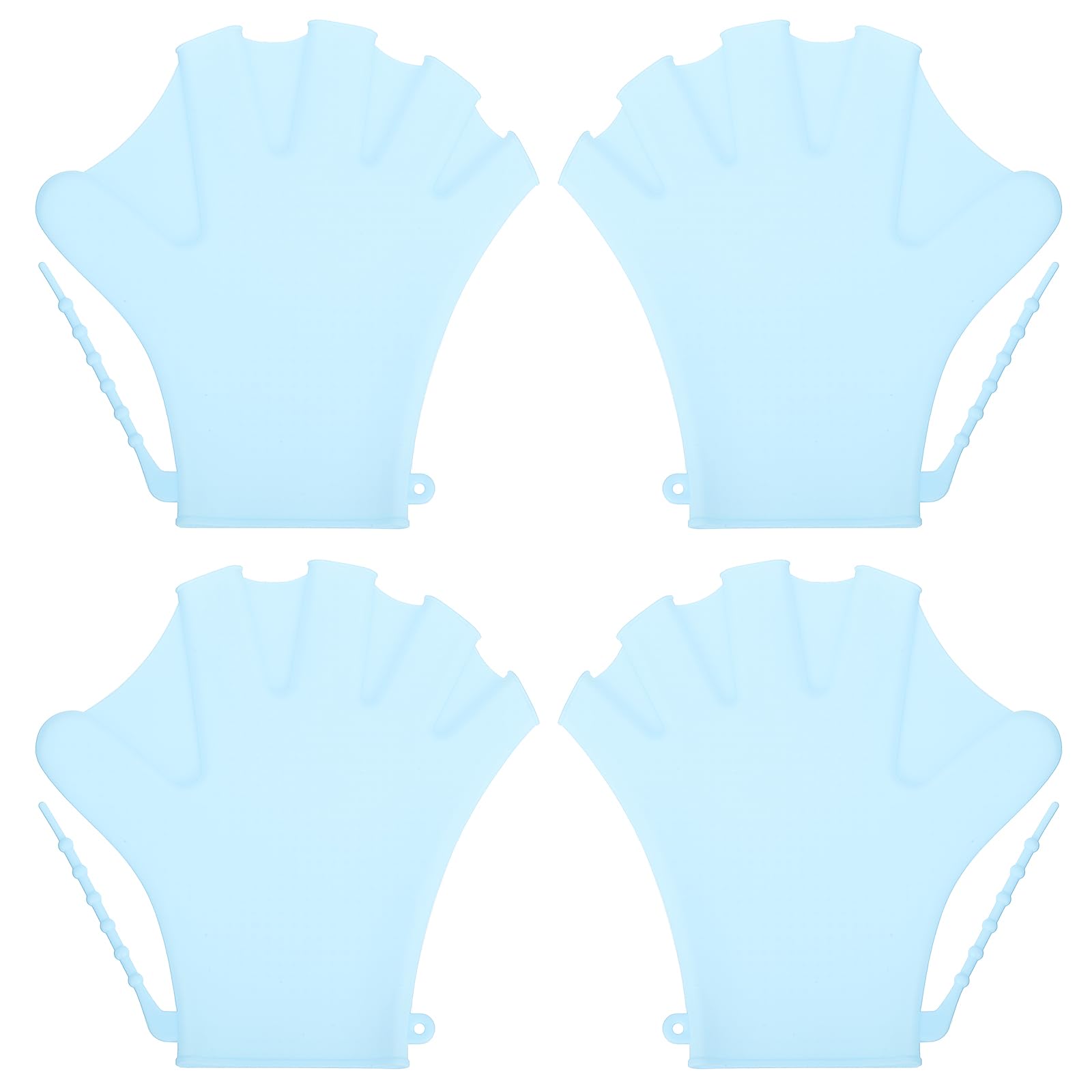 PATIKIL 8 Inch Swim Gloves, 2 Set Silicone Swimming Gloves for Men Women Adults Water Resistance Training Diving Snorkeling, Blue