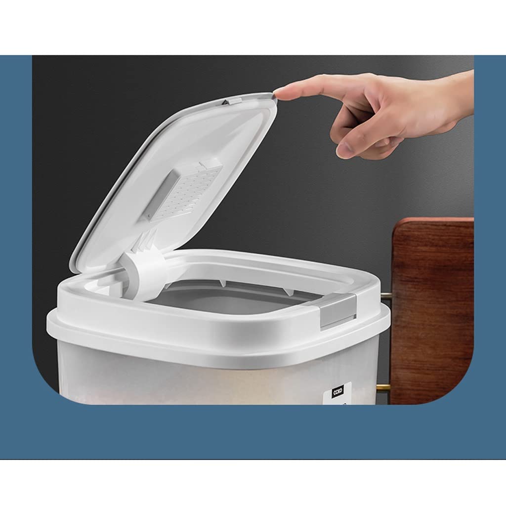 NAKEAH GYJ Secchio di riso Casalinga for uso domestico Cilindro sigillato Scatola di riso Secchio di riso Scatola di immagazzinaggio Serbatoio Grande capacità (Color : Gray)