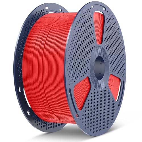 Image of SUNLU 5KG PLA+2.0 3D Printer Filament, 5KG(11lbs) Large Spool PLA+ Filament 1.75mm, Tougher and Stronger, Dimensional Accuracy + /-0.02mm, 1 Spool, Red