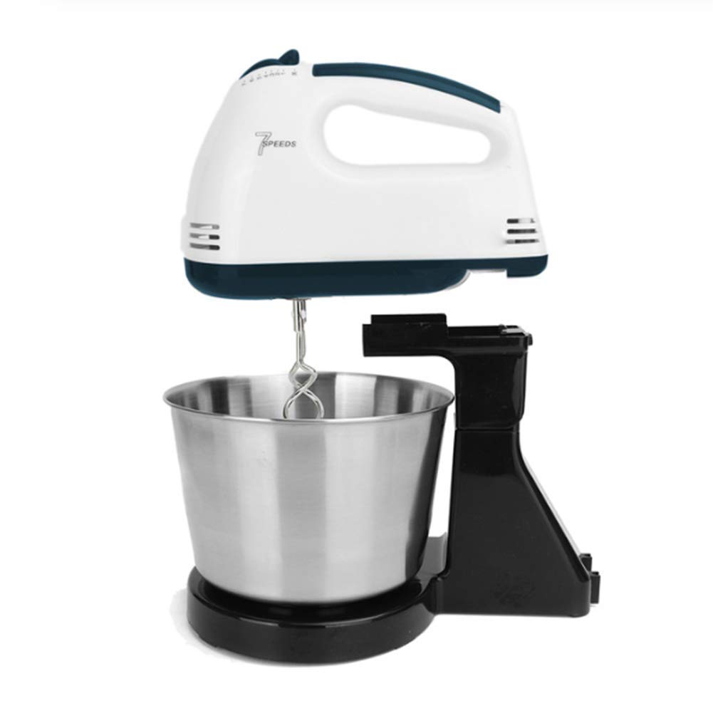 Frullatore a Mano, 7 velocità con Funzione Turbo, Include Ganci per impastare e fruste per frullare, per frullare Biscotti, Brownie, Torte, pastelle per Pasta 220V Robot da Cucina