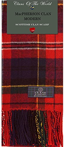 MacPherson Clan Modern Tartan Clan Scarf 100% Soft Lambswool