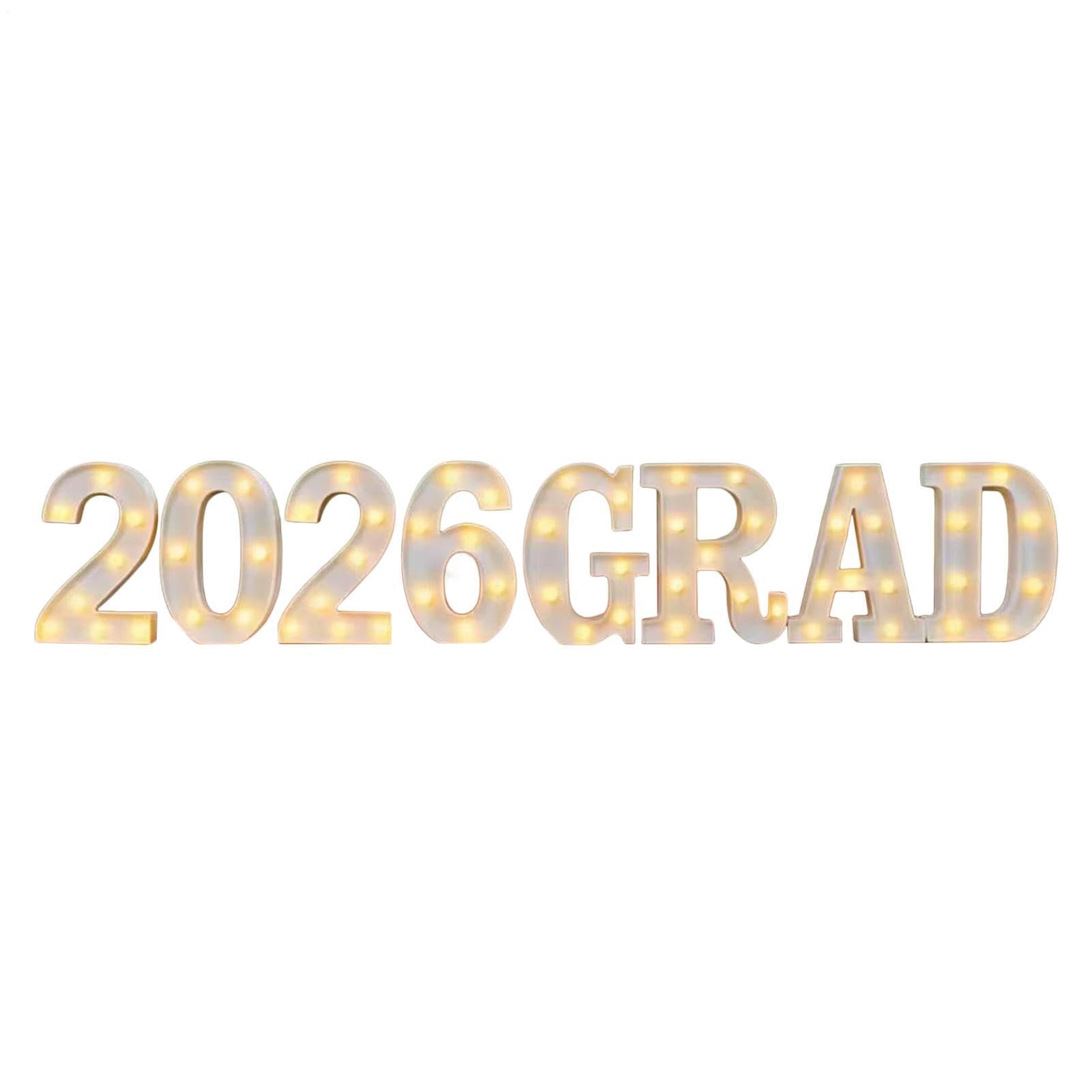 Decorazioni laurea 2026 Insegna luminosa a batteria | Decorazioni Laurea LED da Interno per Interni/Esterni, Camera da , Tavolo