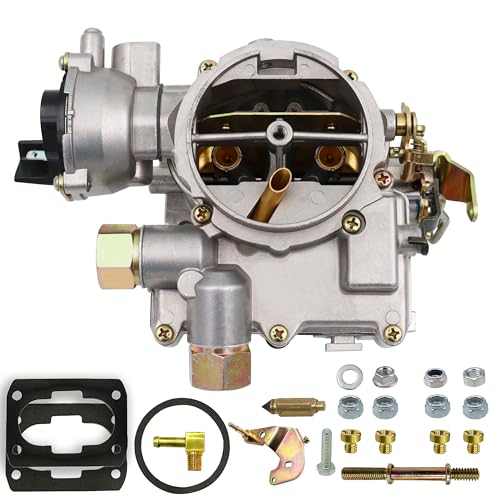 Marine Carburetor for Mercruiser 3.0L 2.5L 2 barrel Carburetor 4 CYL Engines Mercarb Carb with Jets Long Linkage and Gaskets Electric choke Replace 3310-864940A01 Base Bolt Pattern 3 3/4 X 2 inches
