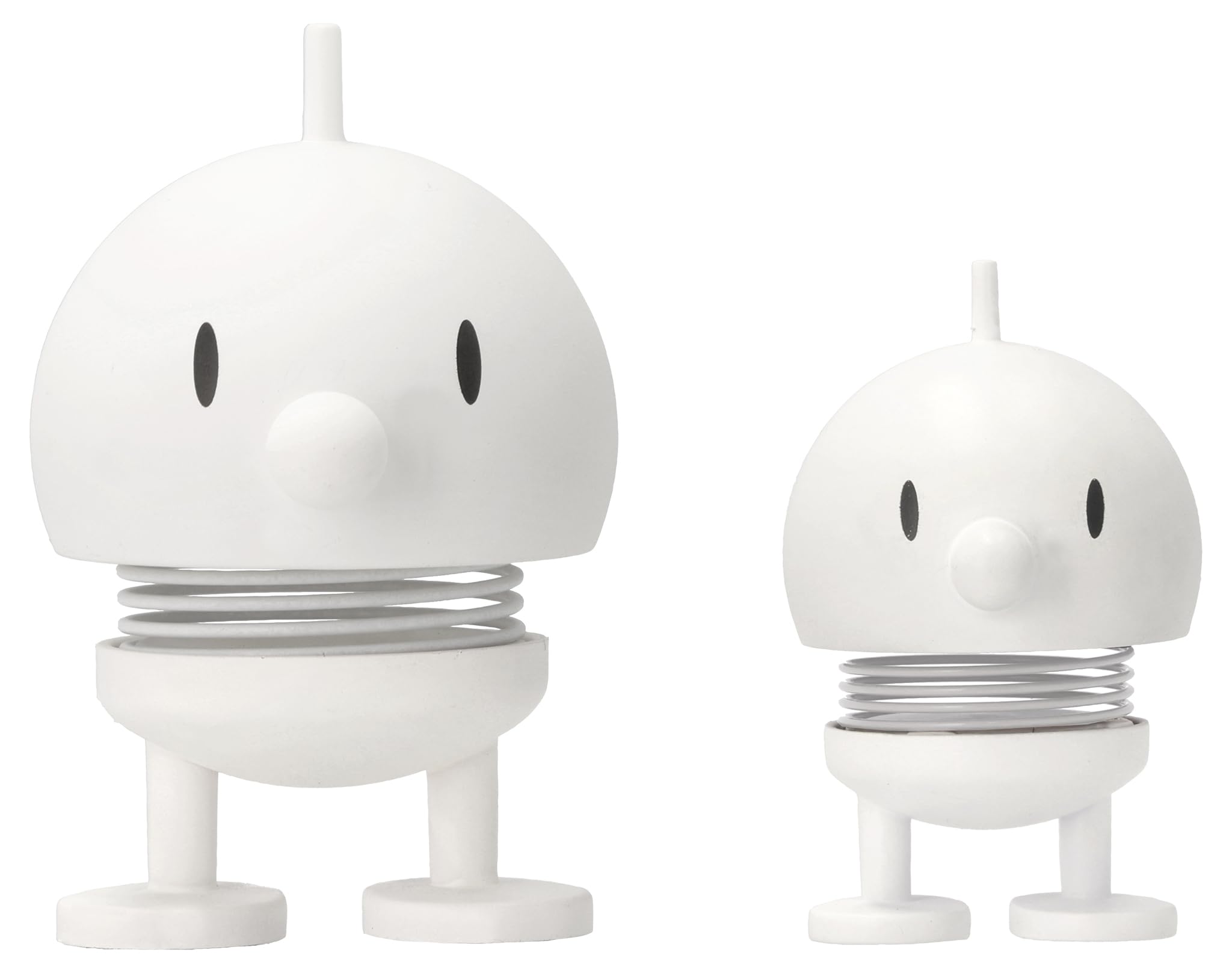 Hoptimist Bumble Set Limited Edition, Bobble Figure & Lucky Charm, Scandinavian Decorative Figures for Living Room & Office, Funny Small Gifts, X-Small/Small, White