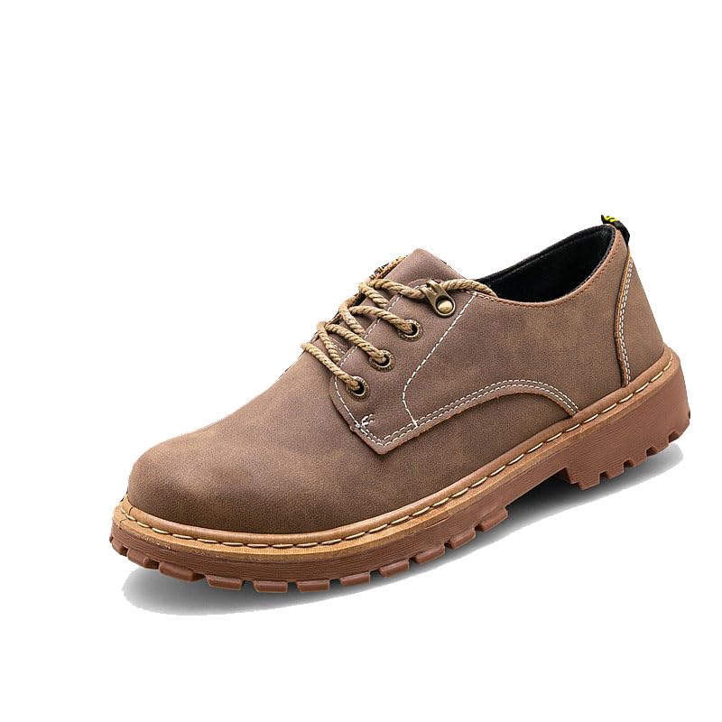 Men's Lace Up Dress Oxford Shoes Hand Stitched Comfortable Non-Slip Work Shoes Fashion Round Toe Casual Business Dress Shoes