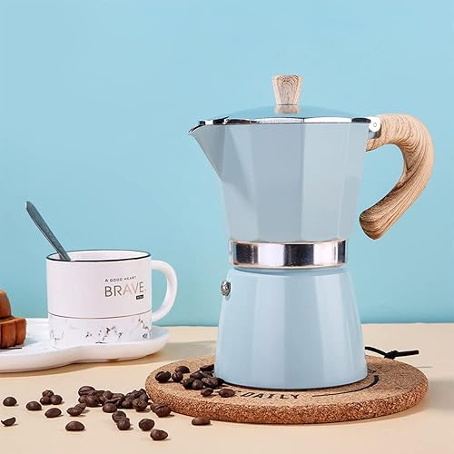 Miniatura 2 de ACADA Cafetera de aluminio Moka Pot Espresso  Cafetera italiana clásica de 15010.1 fl oz, para cocina de gas, estufa eléctrica, uso doméstico y