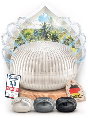 PUREVA Flow Luftentfeuchter ohne Strom bis 25m² [NEUESTE FORMEL] Raumentfeuchter ohne Strom mit 450g Entfeuchter Granulat - Raumluftentfeuchter - Feuchtigkeitsabsorber für ein angenehmes Wohnklima