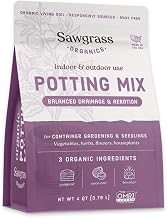 All Purpose Organic Potting Mix with Compost & Biochar, for Vegetables, Herbs, Houseplants & Seedlings - 4QT