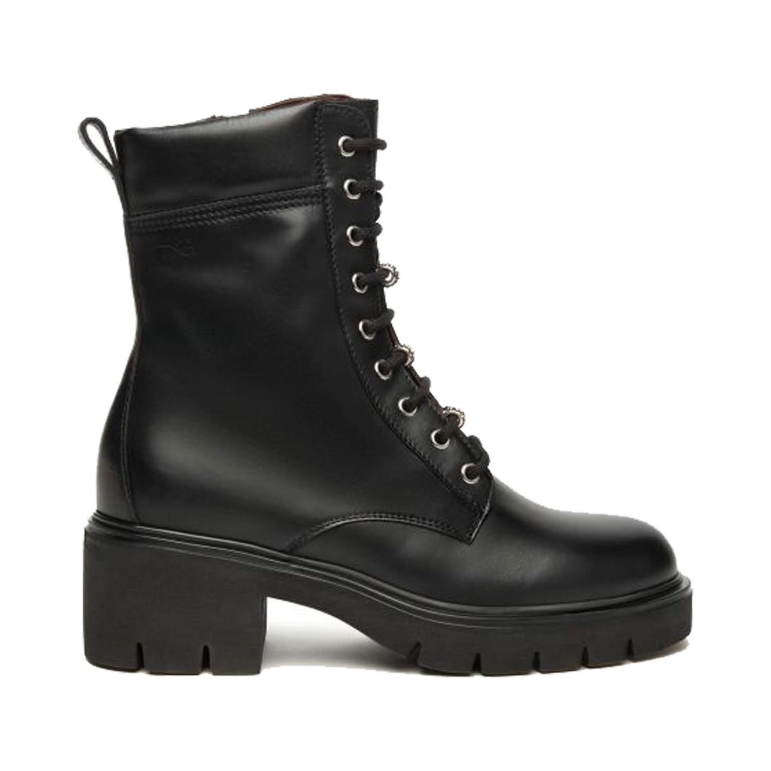 Nero Giardini Scarpe Scarponcini Donna Inverno I514810D 100 Anfibi in Pelle con Zip Nero (37)
