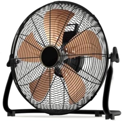 Wytrzymały przemysłowy wentylator podłogowy, metalowy wentylator cokołowy o dużej prędkości z nachyleniem 130°, do chłodzenia garażu, magazynu, patio i fabryki