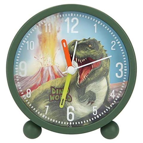 Despertador analógico silencioso Depesche Dino World para niños Cover