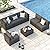 MEISSALIVVE 7 Pieces Patio Conversation Sets, Modern Rattan Wicker Outdoor Sectional Sofa Set, All-Weather Wicker Patio Furniture Set with Adjustable Seat, Soft Cushions & Coffee Table, Grey