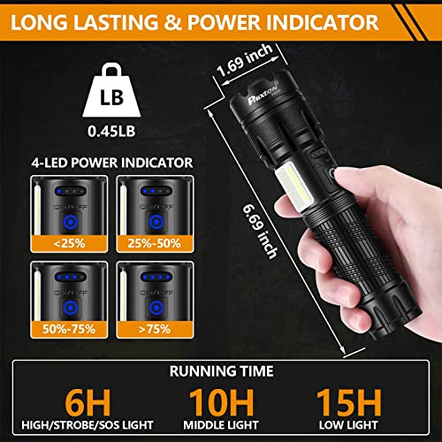 PHIXTON 900,000 Lumen Rechargeable LED Flashlight, Red - Image 6