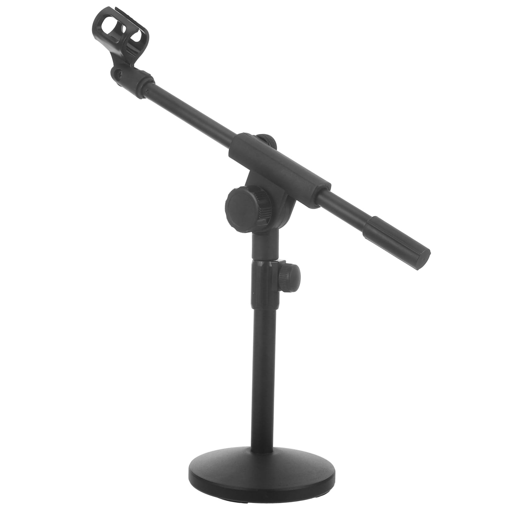 Supporto Per Microfono Da Tavolo Regolabile in Metallo Con Base Appesantita e Clip Per Microfono Accessorio Compatto Per Streaming e Registrazione