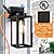 Bdrofn 2-Pack Dusk to Dawn Outdoor Light Fixtures,Outdoor Wall Lights with Outlet Sensor,Black Exterior Porch Lights Waterproof Outdoor Wall Sconce,Outside Lights for House,Garage,Front Door