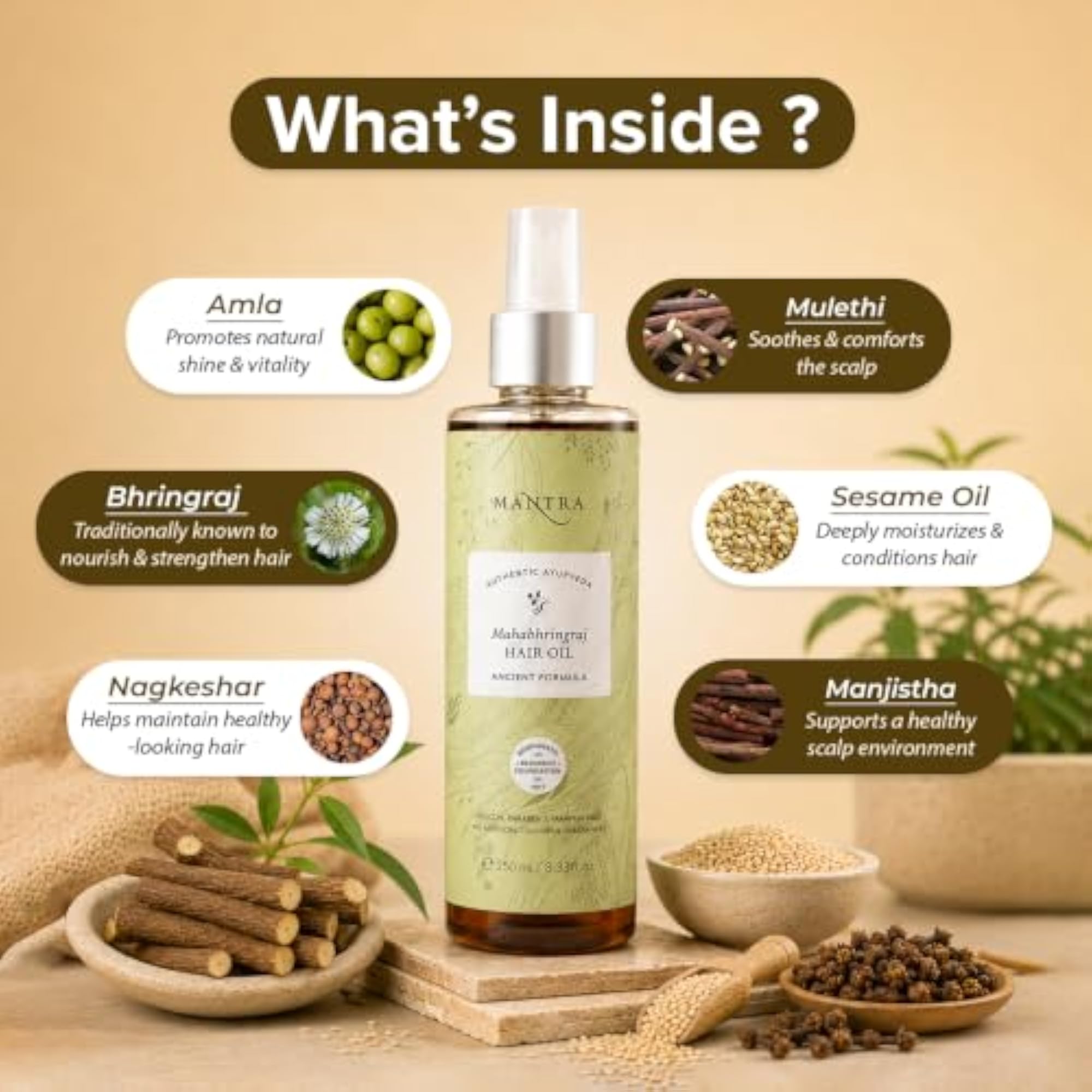 Mahabhringraj Hair Oil for Scalp & Hair Growth